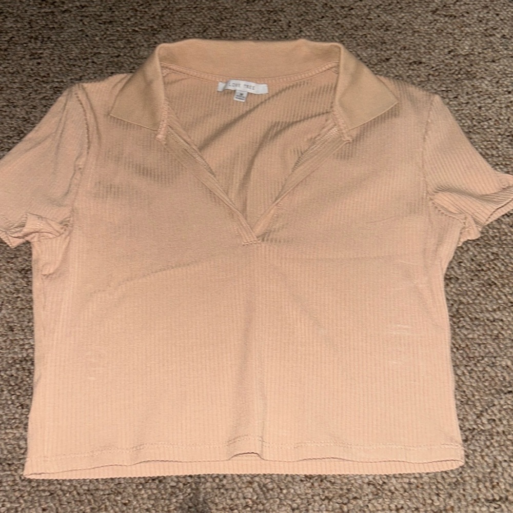 LOVE TREE. M Sized Tan Crop Top. Used but in great condition!